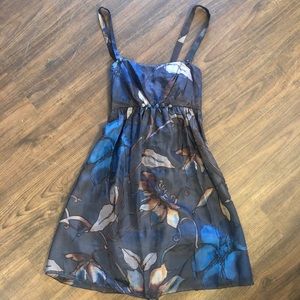 Printed silk mini dress - black halo